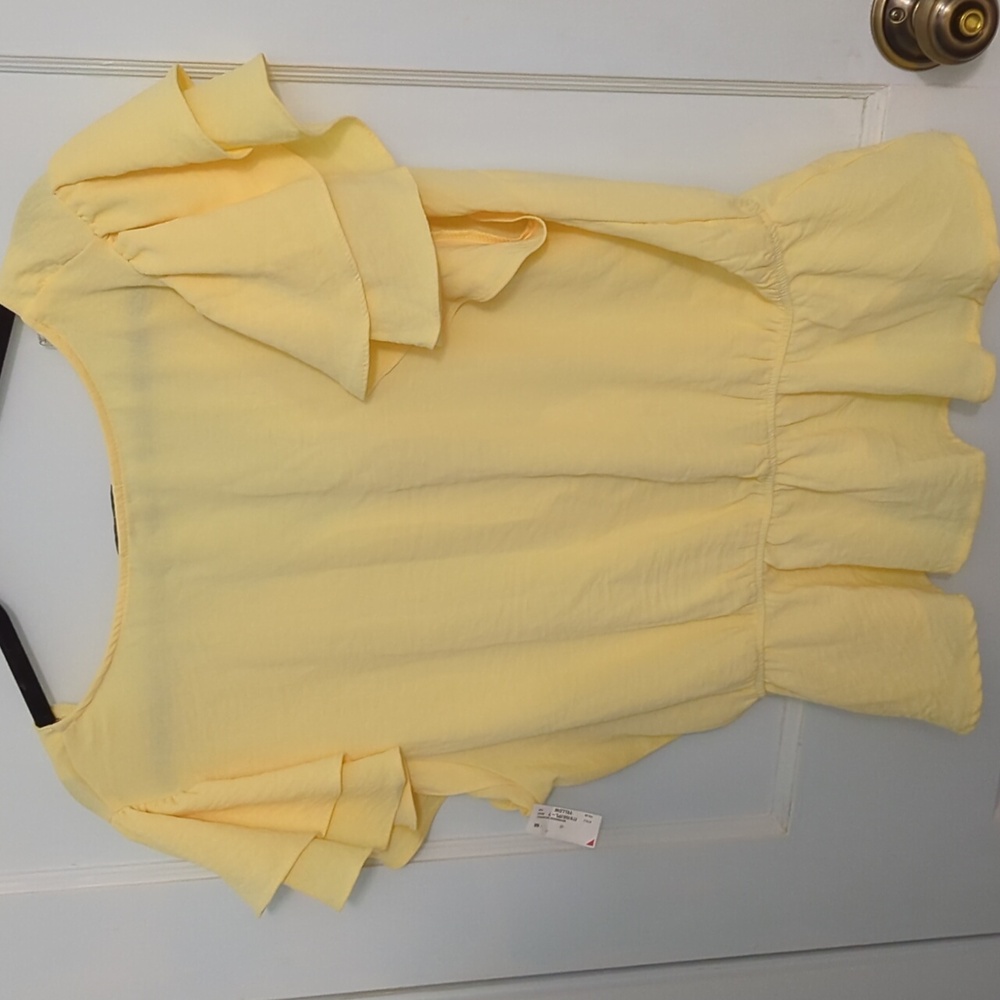 Iris Yellow Ruffle Top - Picture 4 of 4